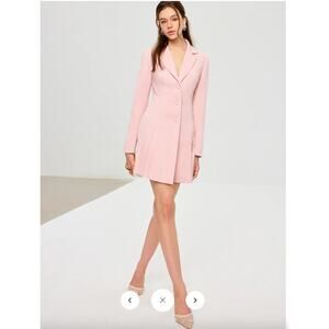 Commense Pleated Fitted Blazer Dress Sz L